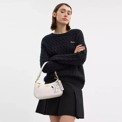 Coach Peanuts Teri Snoopy Shoulder Bag
