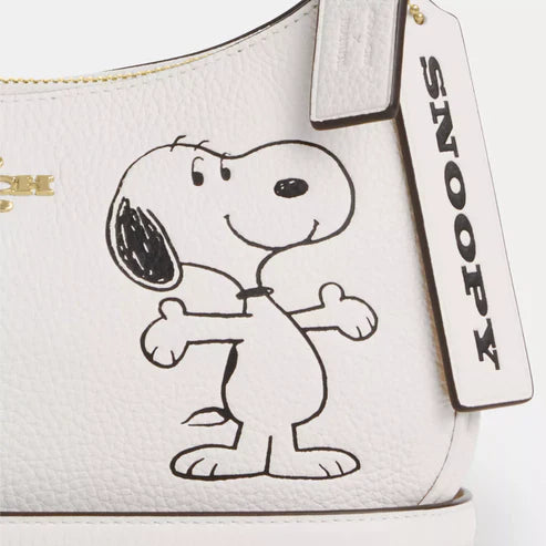 Coach Peanuts Teri Snoopy Shoulder Bag