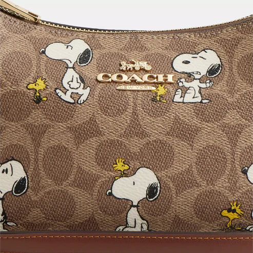 Coach Peanuts Teri Snoopy Shoulder Bag