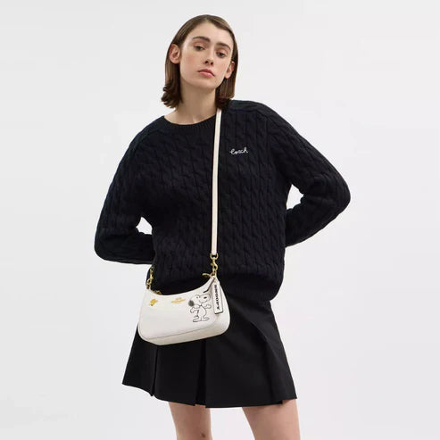 Coach Peanuts Teri Snoopy Shoulder Bag