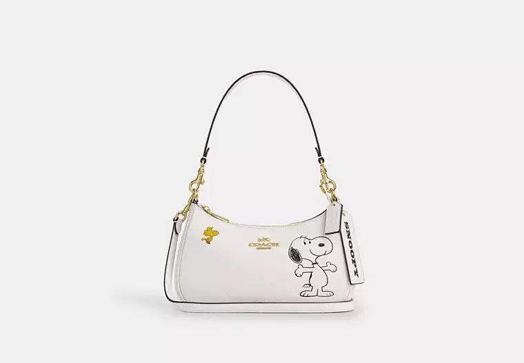 Coach Peanuts Teri Snoopy Shoulder Bag