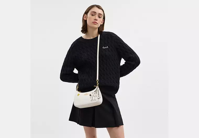 Coach Peanuts Teri Snoopy Shoulder Bag