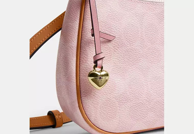 Coach Pink Teri Shoulder Bag In Signature Canvas