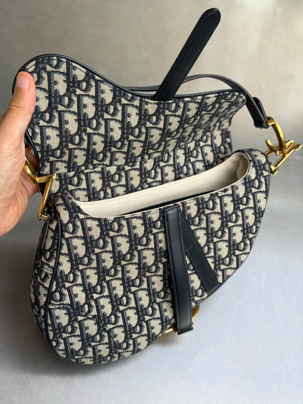 Dior Saddle Bag – Blue Oblique Jacquard